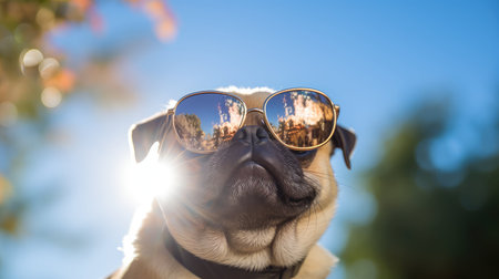shades dog sun glassesの素材