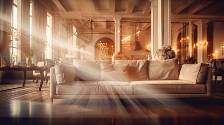 plush blurred luxury house interiorの素材