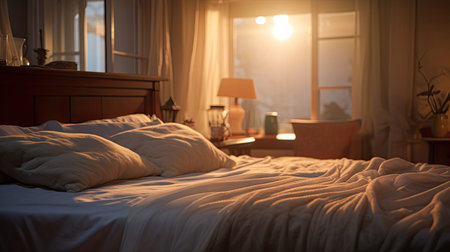 lighting blurred interior of a houseの素材