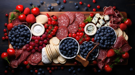 of red white and blue foodの素材