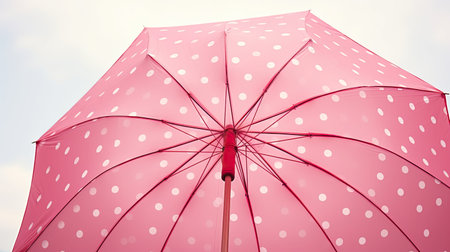 umbrella pink polka dotの素材