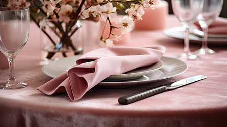 napkins pink velvetの素材
