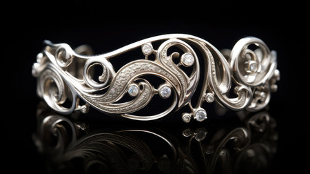 bracelet silver swirlsの素材