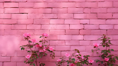wall pink bricks In the second photo we seeの素材