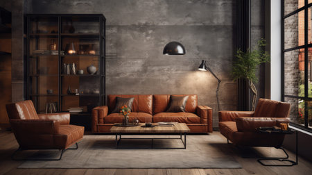 metal living room modern interiorの素材