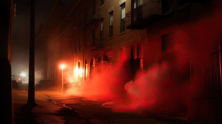 street red light smokeの素材