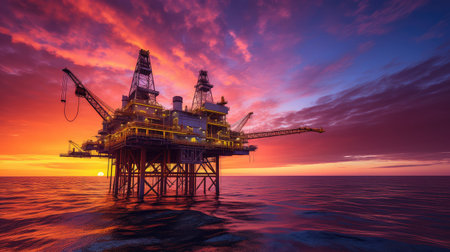 offshore oil and gas platformの素材