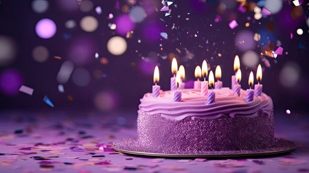 sprinkles purple birthday backgroundの素材