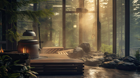 rustic blurred spa interiorの素材