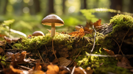 porcini boletus champignon mushroomの素材