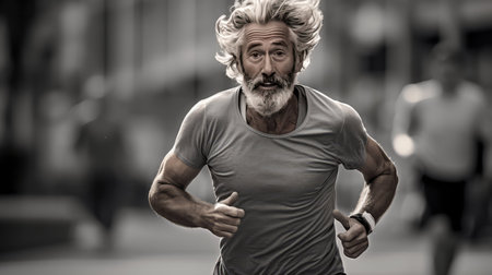 man middle aged grayの素材