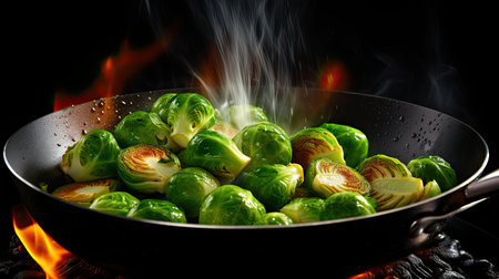 food brussel sprouts isolatedの素材