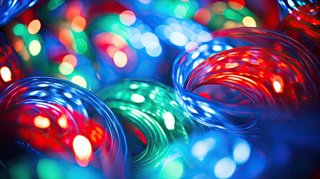 composition holiday lights abstractの素材