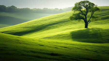 meadow background light greenの素材