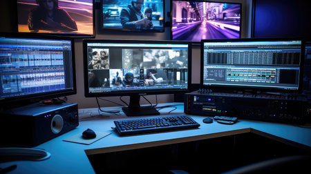 microphone video production equipmentの素材