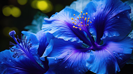 flower blue tropicalの素材