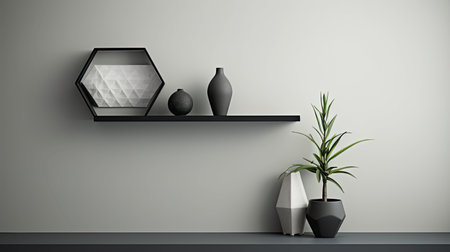 interior hexagon grayの素材