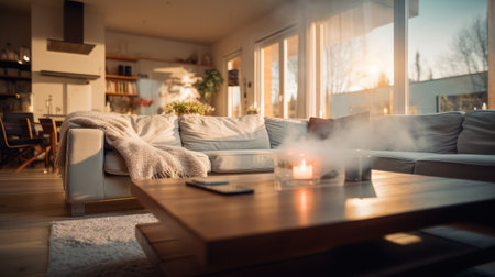 focus blurred home interior living roomの素材