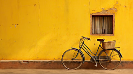 peeling yellow wall backgroundの素材