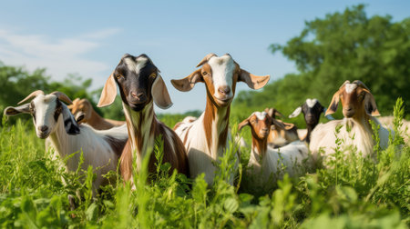 grazg face goat farm In the second photoの素材