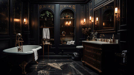 tiles bathroom darkの素材