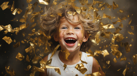 festive confetti silver and goldの素材