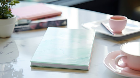 notebook pastel marbleの素材