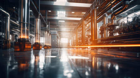 production blurred manufacturing plant interiorの素材