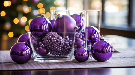 baubles purple christmas ornamentsの素材