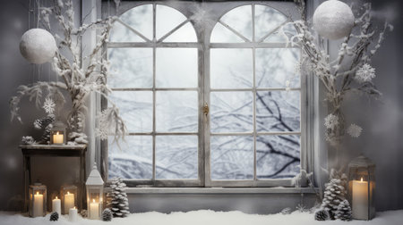 landscape grey christmasの素材