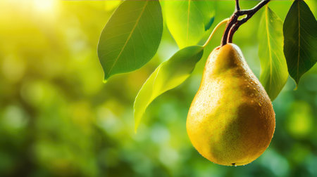 vibrant ripe pear backgroundの素材