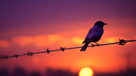 perched purple martinの素材
