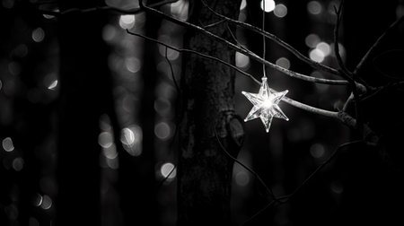 tree star with bulbsの素材