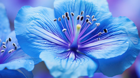 delicate blue and purple flowersの素材