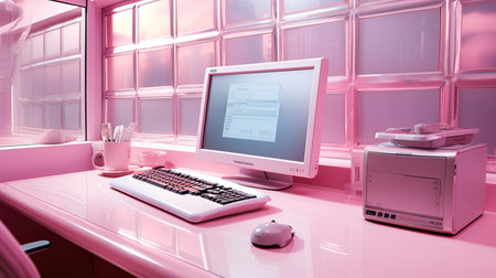 glass pink computerの素材