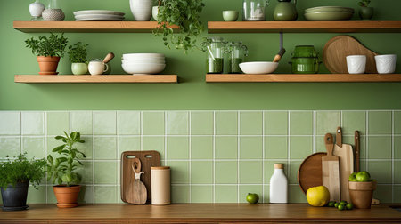 color green interior wallの素材