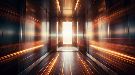 mesmerizing blurred elevator interiorの素材