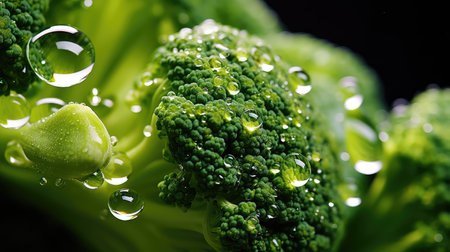 water eating broccoli freshの素材