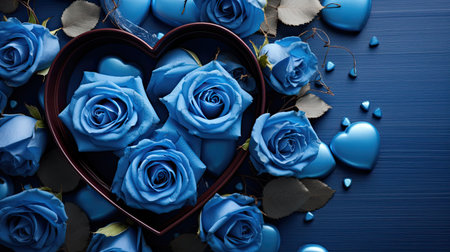 petals blue valentines backgroundの素材