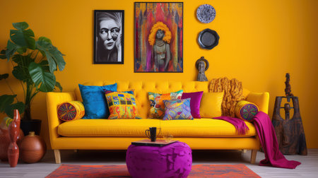 eclectic yellow couchの素材
