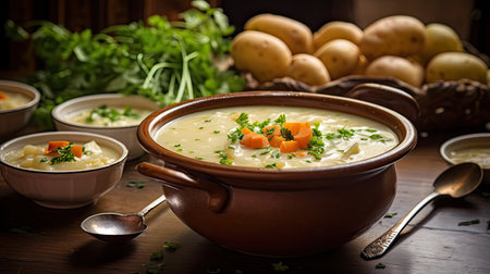 creamy top potato vegetableの素材