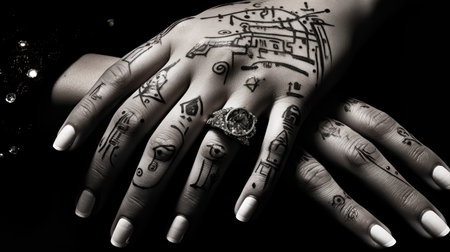 rings astrology blackの素材