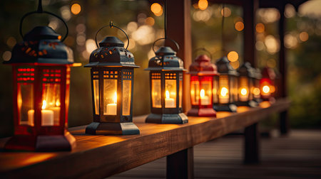 lanterns row of lightsの素材