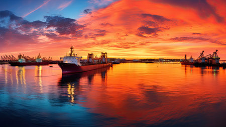 orange oil tanker portの素材