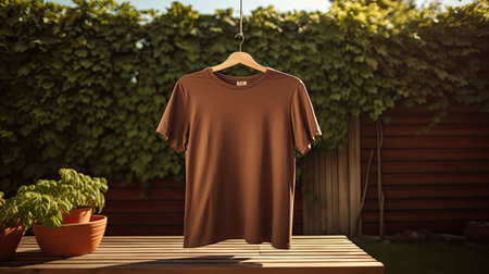 coffee brown tshirtの素材