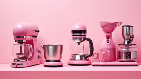 appliances pink background kitchenwareの素材