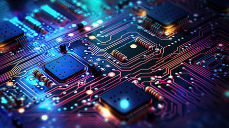 board technology data backgroundの素材