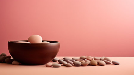 minimalist pink and brown backgroundの素材