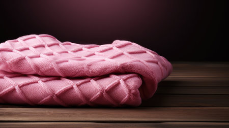 sweater pink argyleの素材