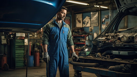 jumpsuit oil change mechanicの素材